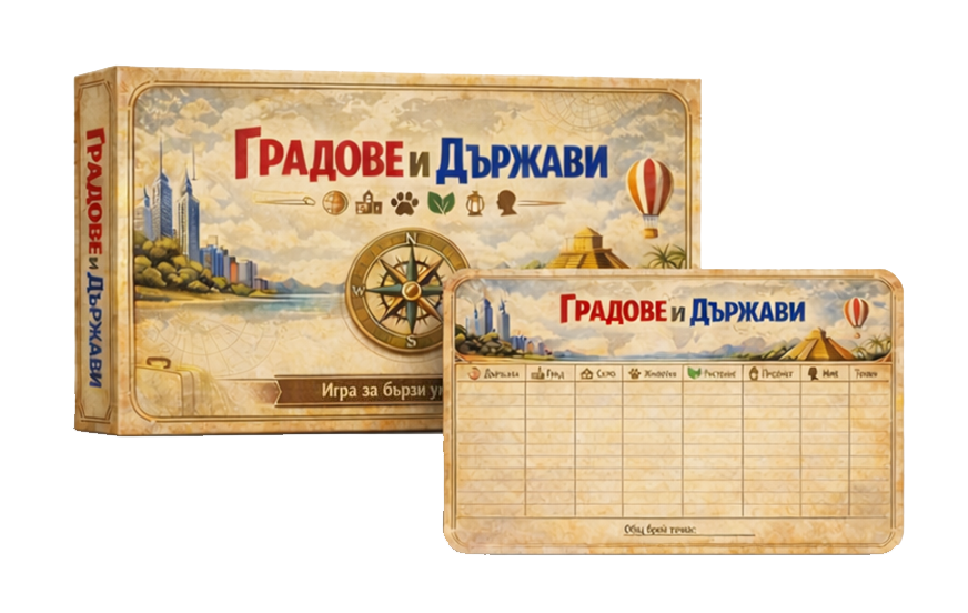 Кутията на играта "Градове и държави"